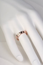elegant rose gold and diamond contemporary wedding ring