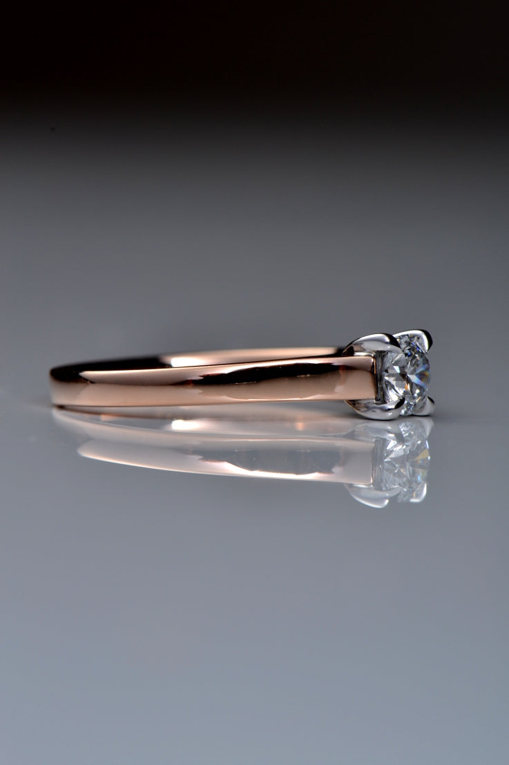 Certificated diamond engagement ring in rose gold - Unforgettable Jewellery