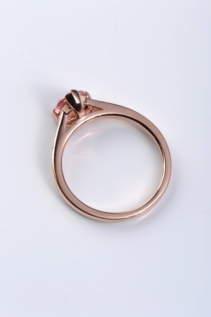 Pink tourmaline and diamond Sailing Stones ring. - Modern design by Christine Sadler