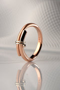 Stay Together 9ct rose and white gold ring - Ring Christine Sadler