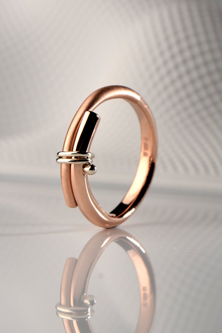 Stay Together 9ct rose and white gold ring - Ring Christine Sadler