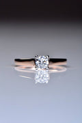 modern moissanite rose gold engagement ring - Christine Sadler