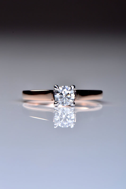 Certificated diamond engagement ring in rose gold - Unforgettable Jewellery