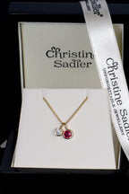 Ruby and diamond gold Cairn necklace - Necklaces Christine Sadler