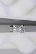 Shaped wedding ring with diamonds in 18ct white gold to fit halo ring - Wedding Ring Christine Sadler