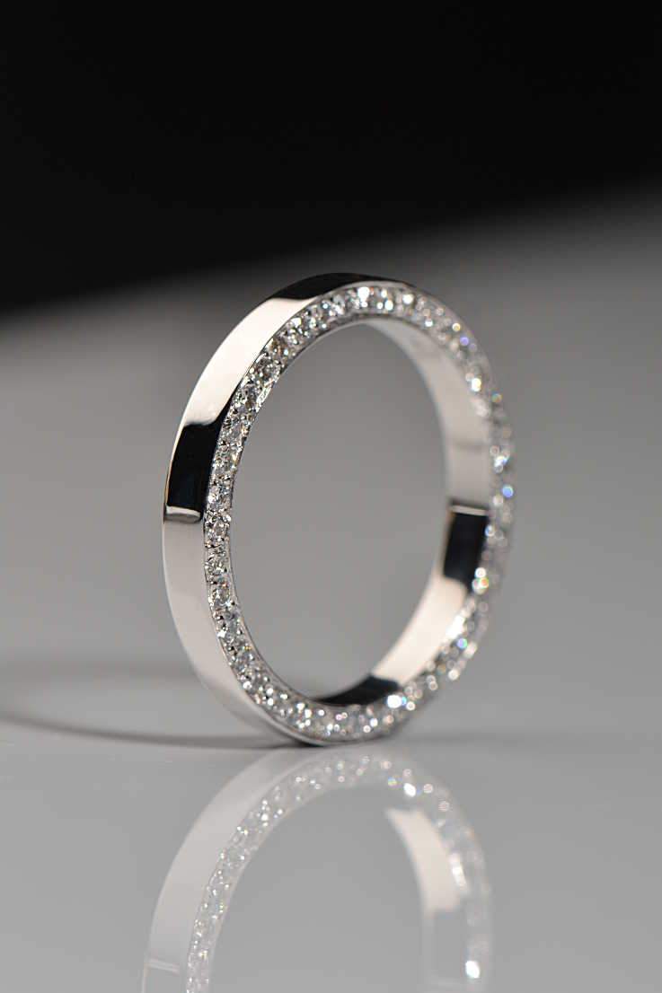 Contemporary Diamond Set Wedding Ring - Wedding RingsChristine Sadler Unforgettable Jewellery