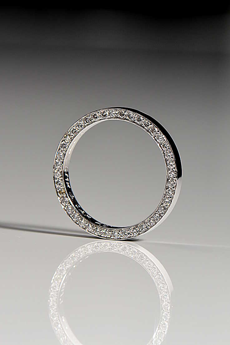 Contemporary diamond set wedding ring - Unforgettable Jewellery