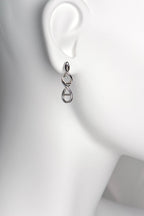 Designer Genes helix handmade silver drop earrings -  Christine Sadler