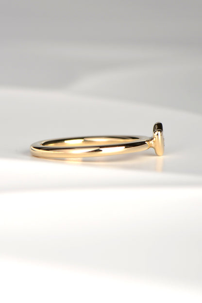 From the heart gold and diamond ring