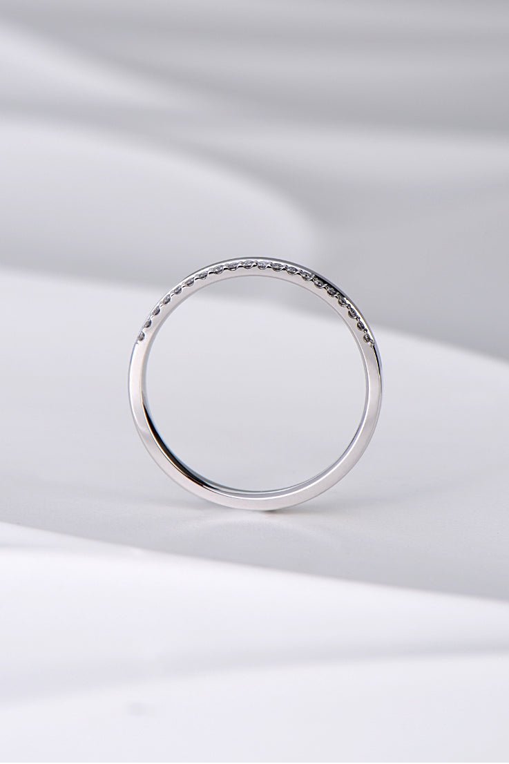 handmade platinum diamond set wedding ring for a woman - Christine Sadler