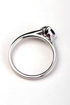 Sailing Stones white gold amethyst and diamond ring side view - amethyst jewellery Christine Sadler