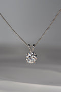 One carat moissanite necklace in 9ct white gold. Affordable, beautiful and made in the UK