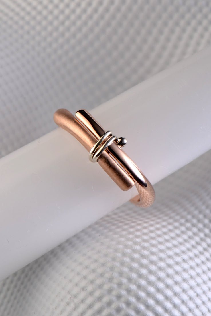 Stay Together 9ct rose and white gold ring - Ring Christine Sadler