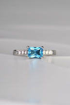 Swiss blue topaz and diamond ring - Christine Sadler