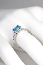 Swiss blue topaz and diamond ring - Christine Sadler