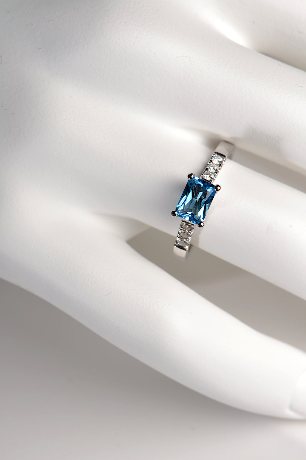 Swiss blue topaz and diamond ring - Christine Sadler