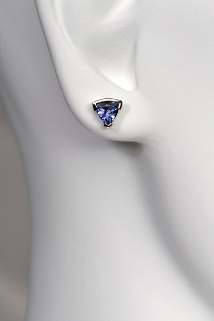 Slingshot tanzanite white gold earrings - Christine Sadler
