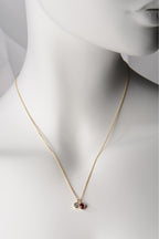 Ruby and diamond gold Cairn necklace - Necklaces Christine Sadler