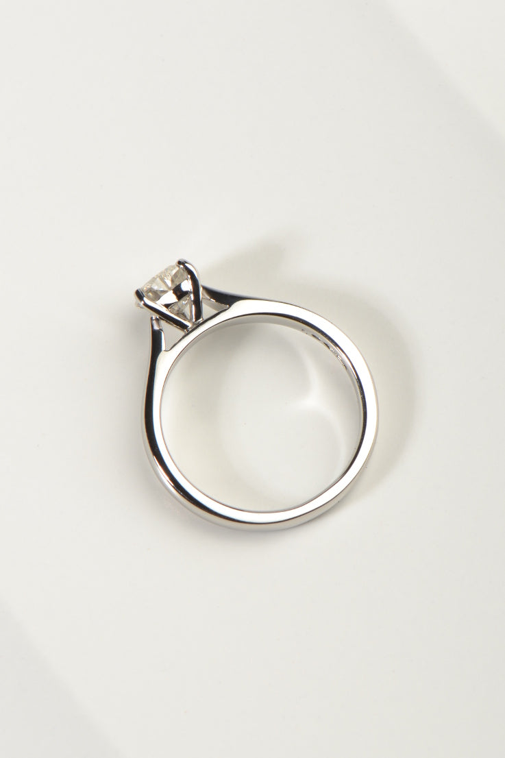 designer platinum heart cut engagement ring