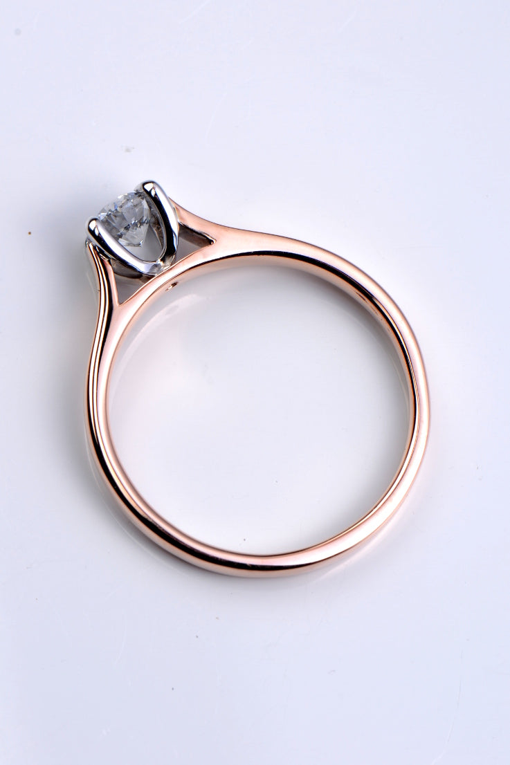 Certificated diamond engagement ring in rose gold - Unforgettable Jewellery