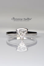 trillion cut designer ring inspired by sailing stones from jewellery designer Christine Sadler