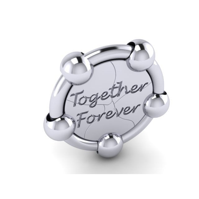 moving ring engraved with together forever