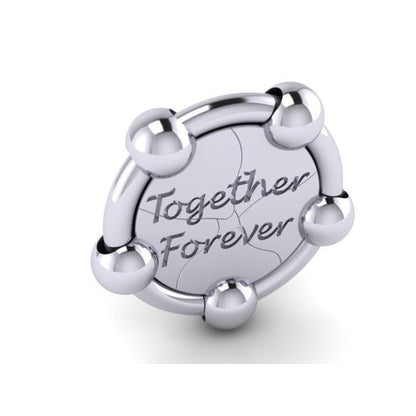 moving ring engraved with together forever
