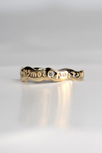 Gold reflection ring with diamond - Ring Christine Sadler