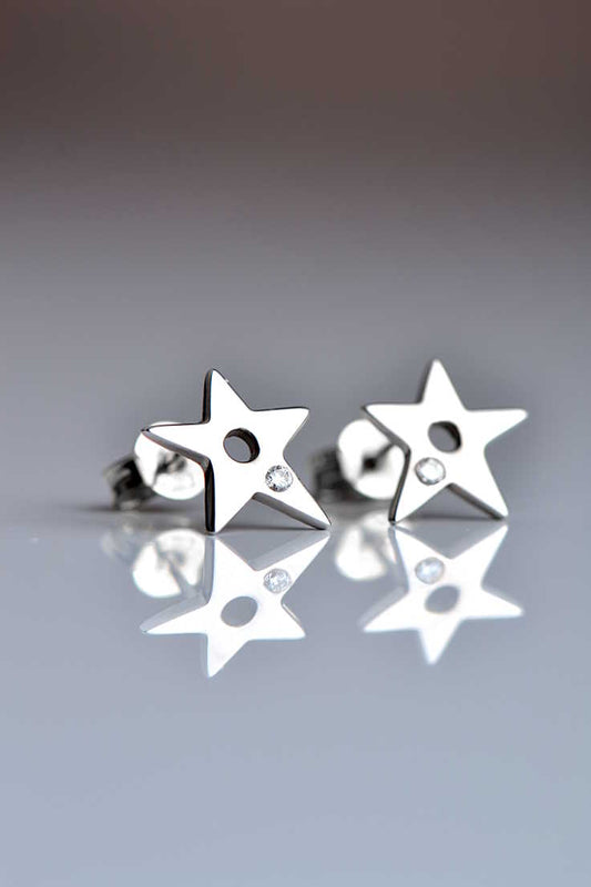 Falling star 9ct white gold diamond earrings - Unforgettable Jewellery