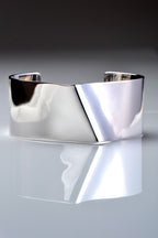 Tagliatelle wide silver cuff - BangleChristine Sadler