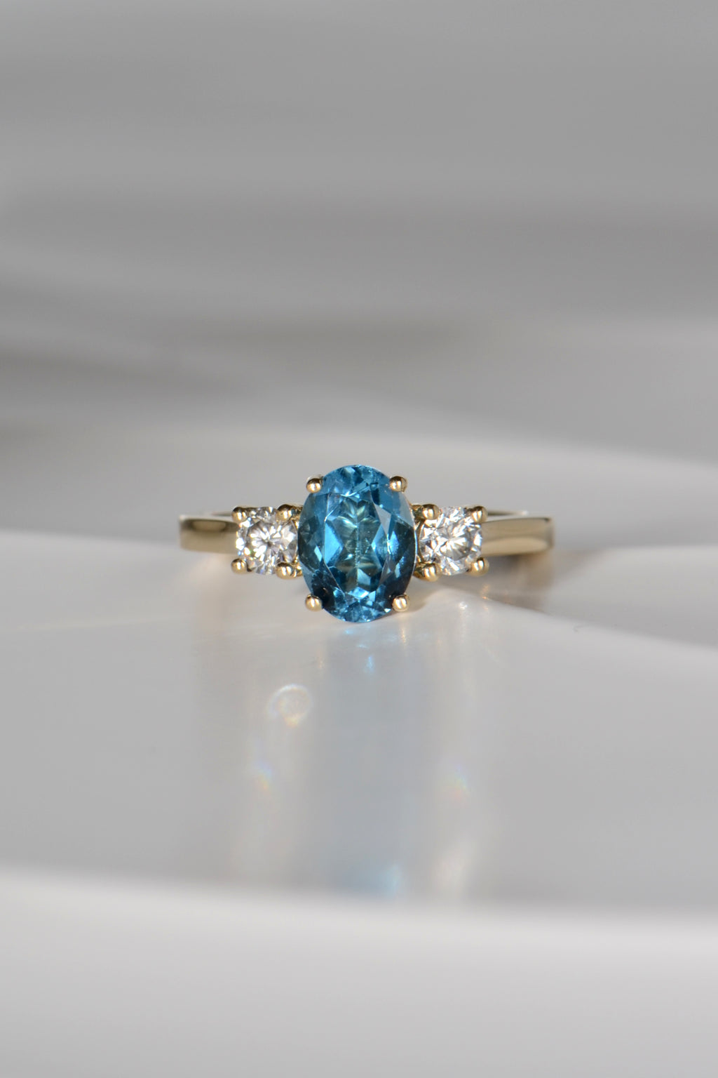 London blue topaz and diamond ring - Ring Christine Sadler Unforgettable Jewellery