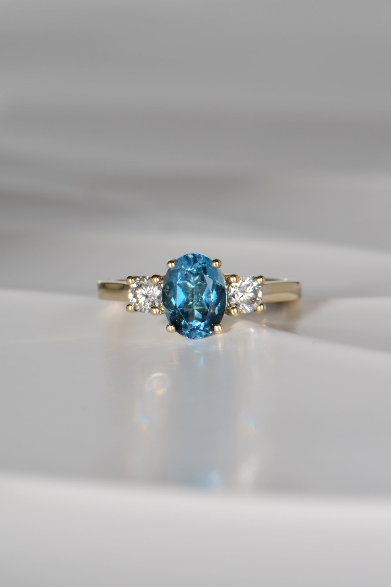 London blue topaz and diamond ring - Ring Christine Sadler Unforgettable Jewellery
